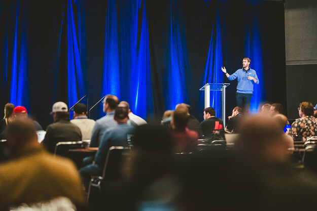 Speaker leading a class at UGM