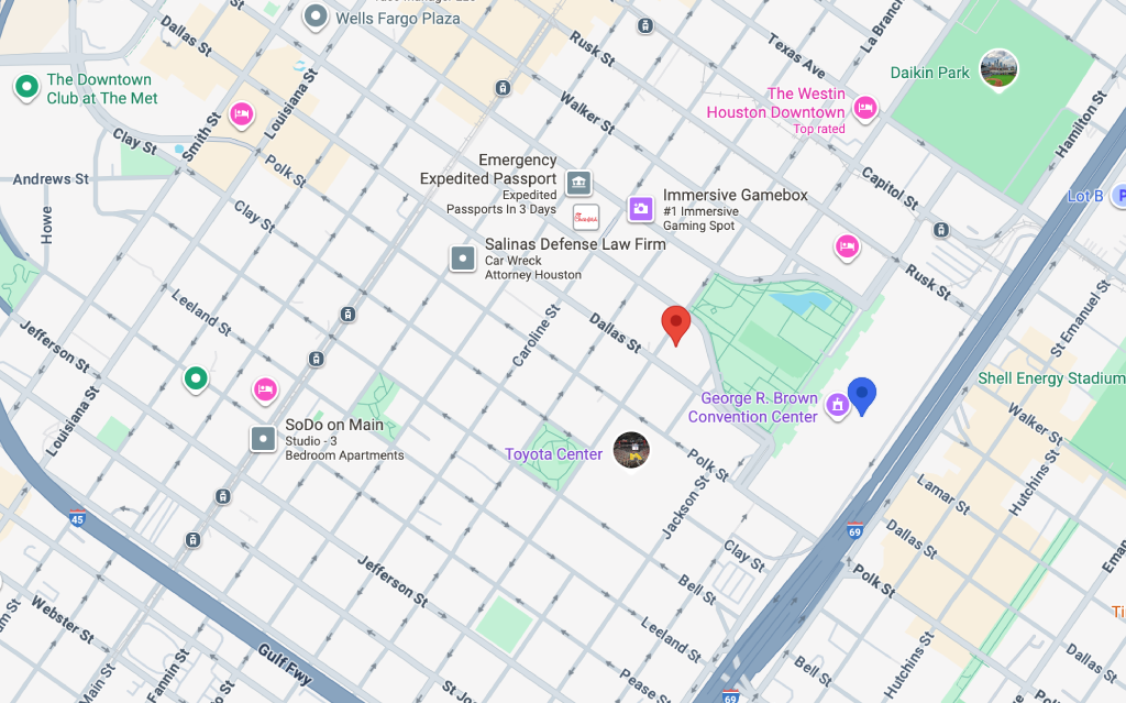 Embassy Suites Hotel Houston map