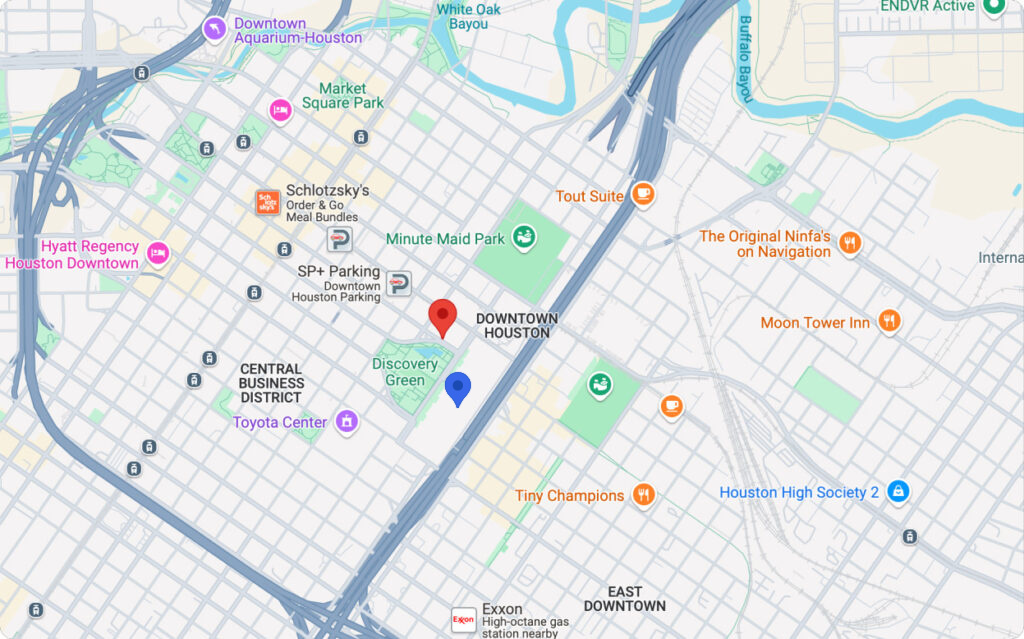 Marriott Marquis Houston map